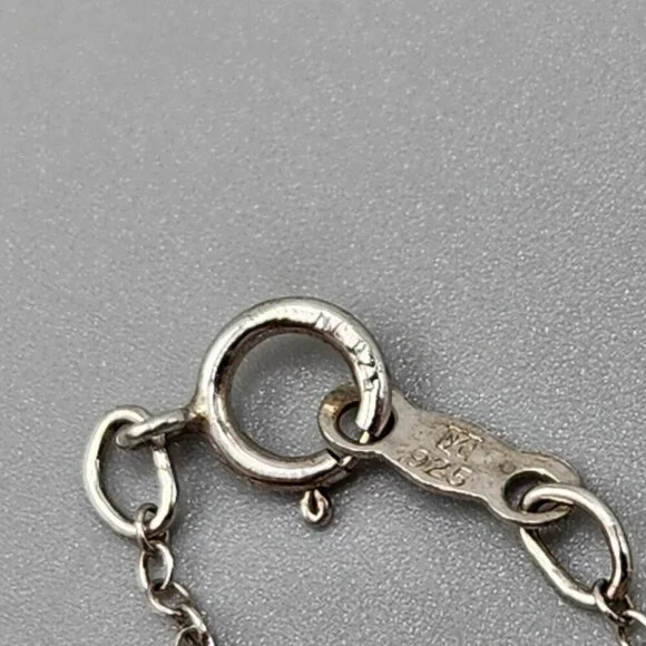 JWBR Sterling Silver 925 Pendant Necklace Floating Halo Blue Stone Accent 18" - Picture 9 of 10